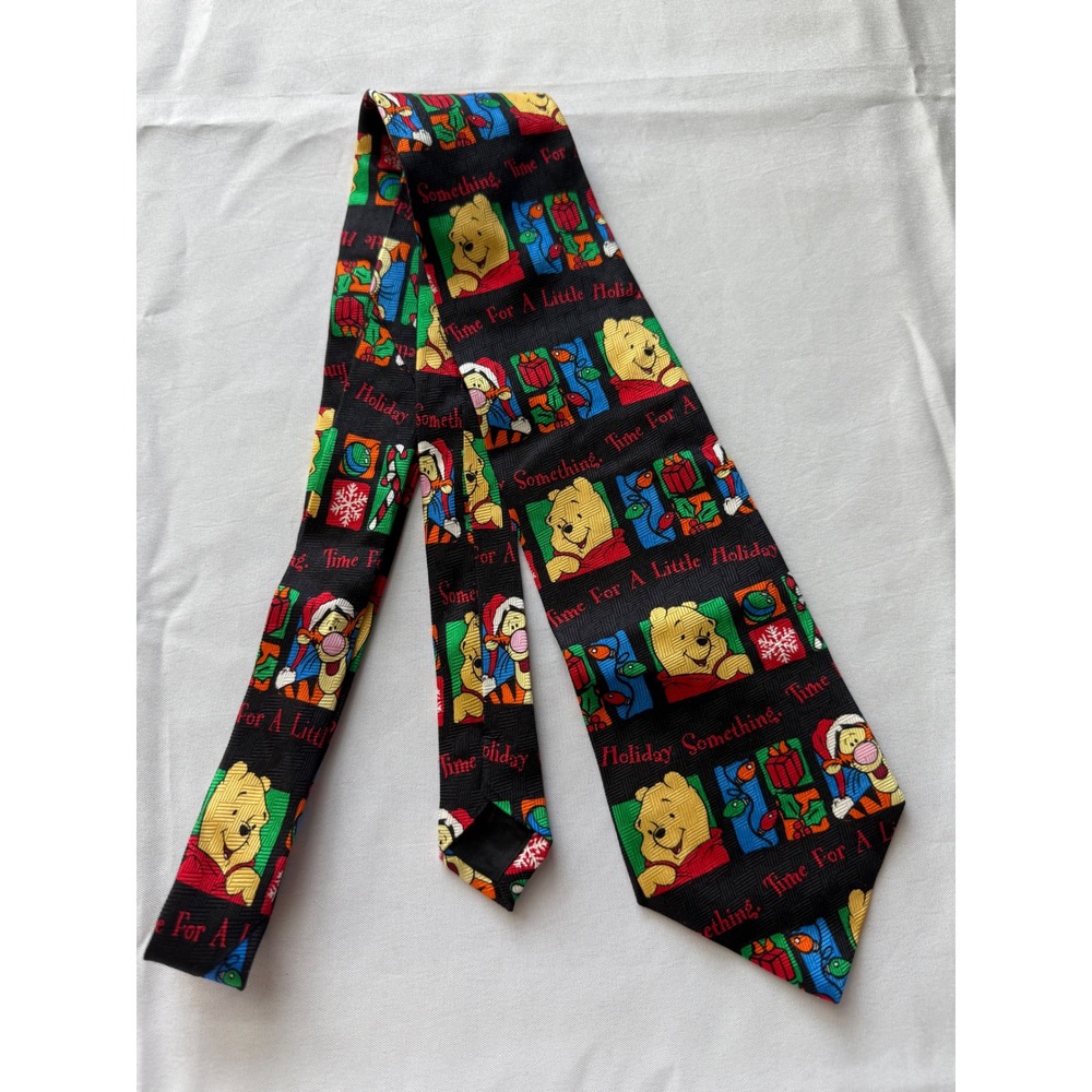 Pooh Holiday Necktie Winnie the Pooh Tigger Christmas‎ Gift Neck Tie